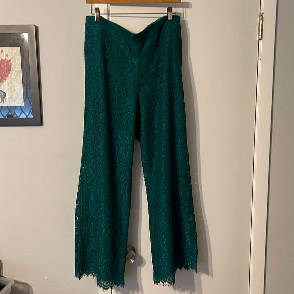 J. Crew Teal Lace Pants
